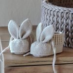 Παπουτσάκια λαγουδάκια κρεμ (15007)