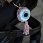 Ροζ παστέλ ματάκι για το καρότσι (16005)